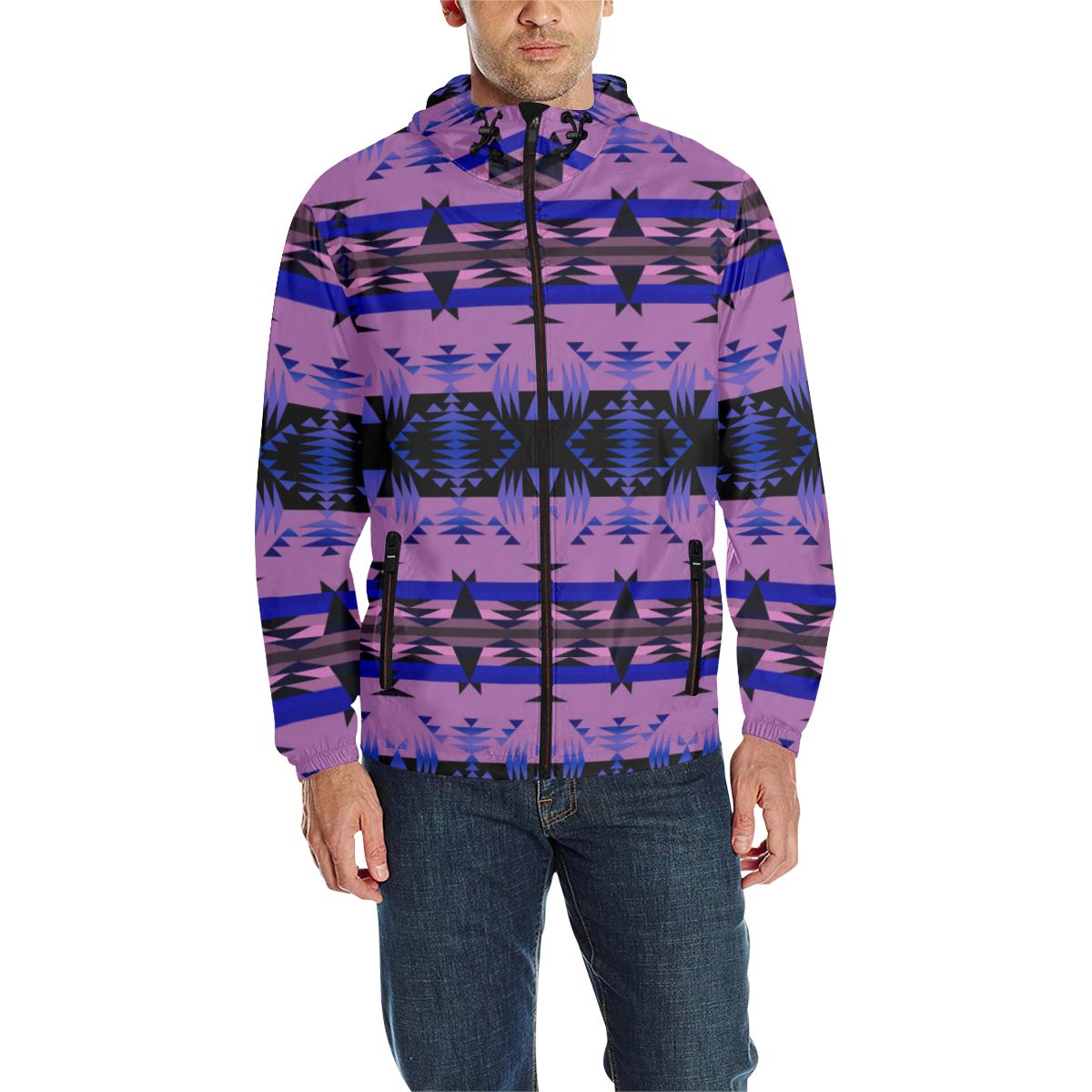 Between the Mountains Moon Shadow Unisex Quilted Coat All Over Print Quilted Windbreaker for Men (H35) e-joyer 