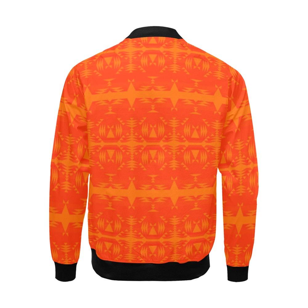 Between the Mountains Orange All Over Print Bomber Jacket for Men (Model H19) All Over Print Bomber Jacket for Men (H19) e-joyer 