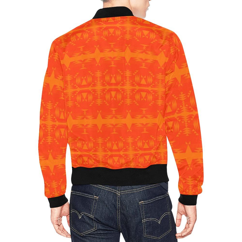 Between the Mountains Orange All Over Print Bomber Jacket for Men (Model H19) All Over Print Bomber Jacket for Men (H19) e-joyer 