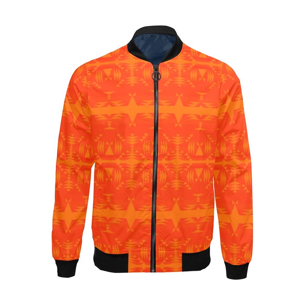 Between the Mountains Orange Bring Them Home All Over Print Bomber Jacket for Men (Model H19) All Over Print Bomber Jacket for Men (H19) e-joyer 