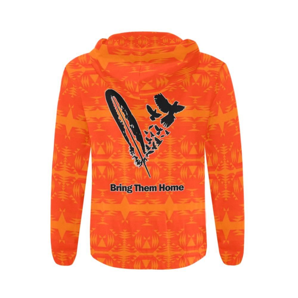 Between the Mountains Orange Bring Them Home All Over Print Full Zip Hoodie for Men (Model H14) All Over Print Full Zip Hoodie for Men (H14) e-joyer 