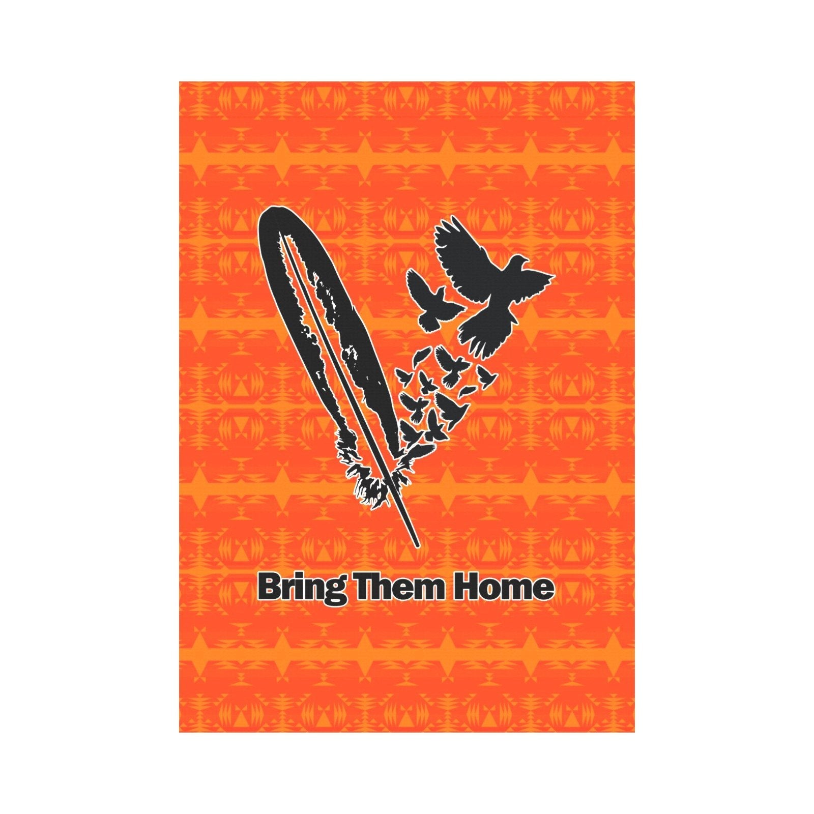 Between the Mountains Orange - Bring Them Home Garden Flag 28''x40'' (Two Sides Printing) Garden Flag 28‘’x40‘’ (Two Sides) e-joyer 