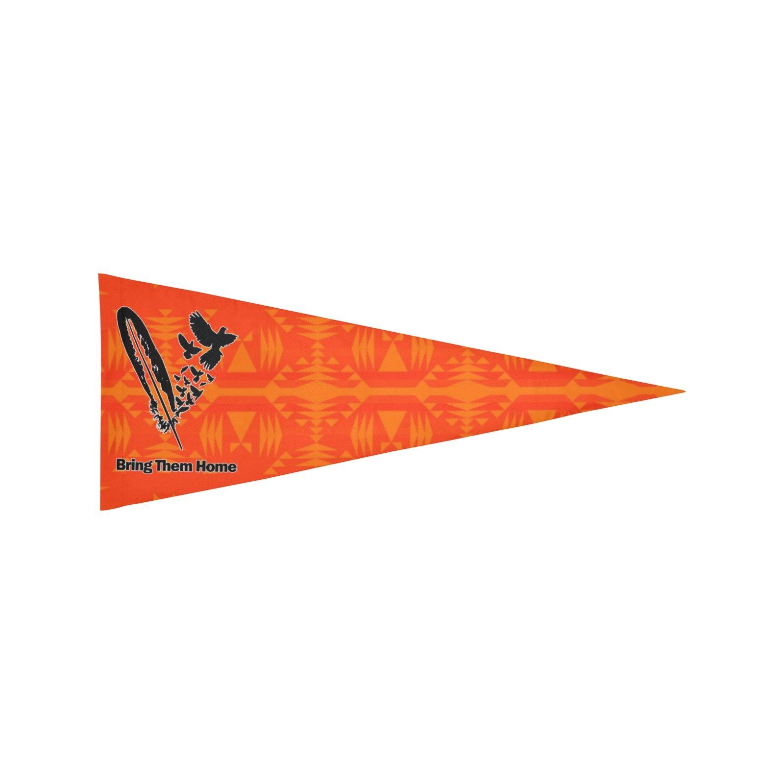 Between the Mountains Orange Bring Them Home Trigonal Garden Flag 30"x12" Trigonal Garden Flag 30"x12" e-joyer 