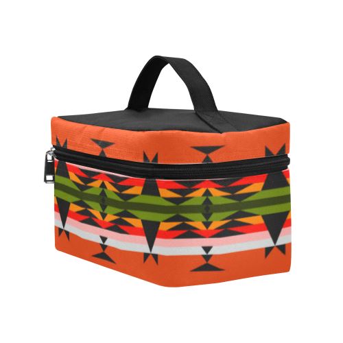 Between the Mountains Orange Cosmetic Bag/Large (Model 1658) Cosmetic Bag e-joyer 