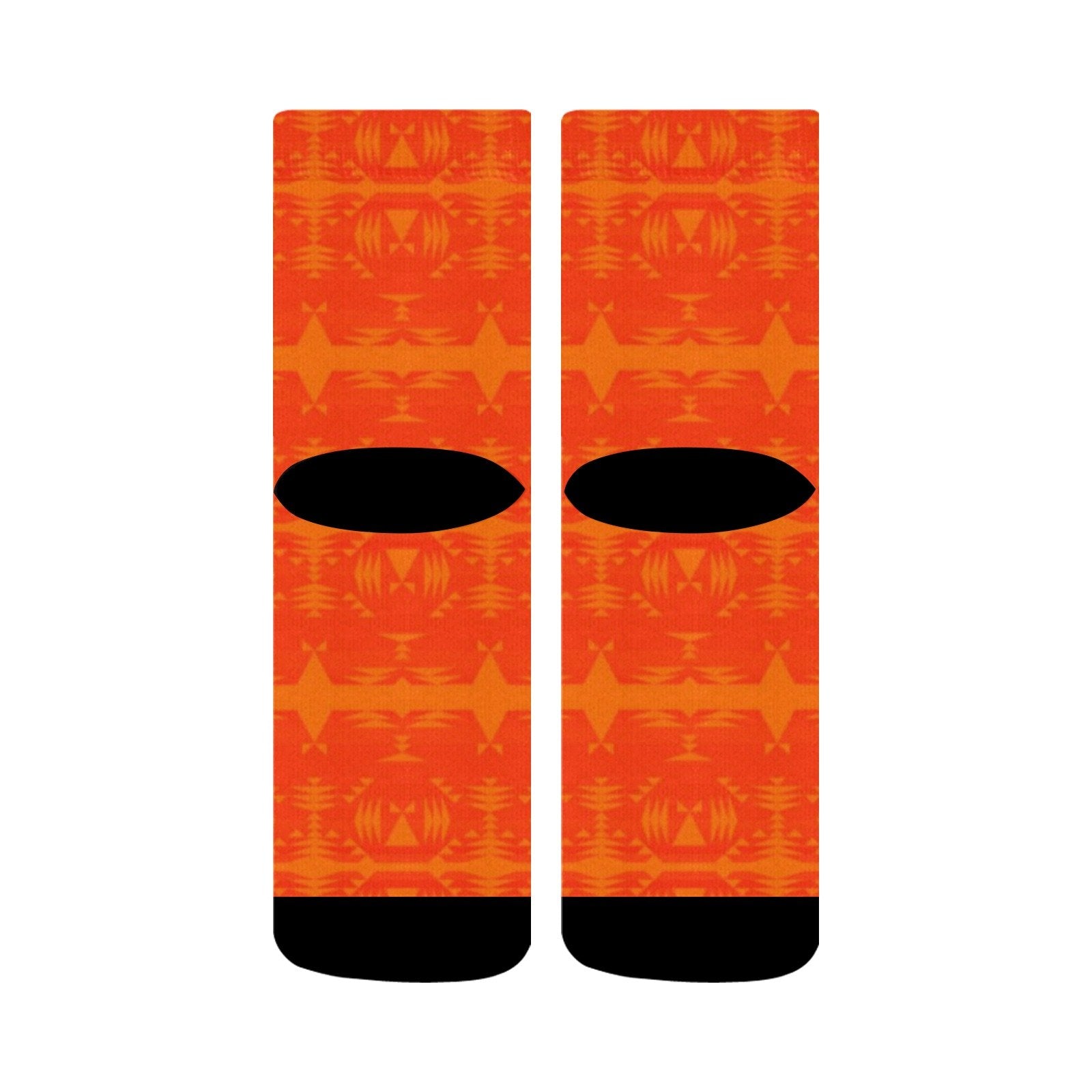 Between the Mountains Orange Crew Socks Crew Socks e-joyer 