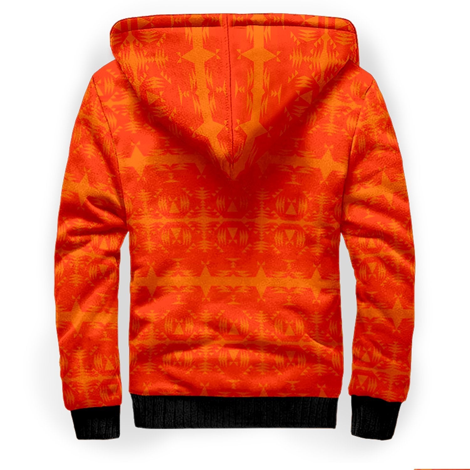 Between the Mountains Orange Orange Sherpa Hoodie hoodie Herman 