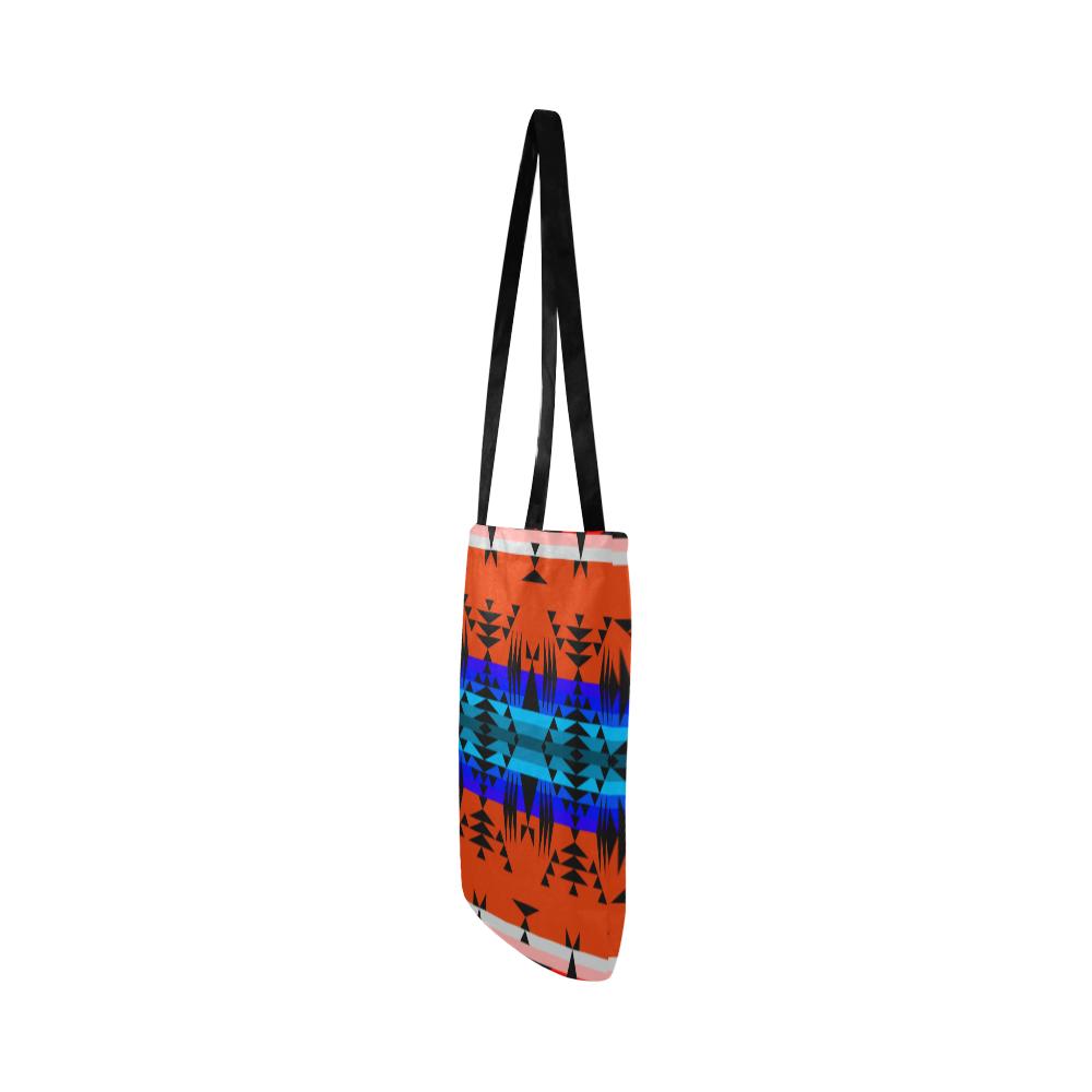 Between the Mountains Orange Reusable Shopping Bag Model 1660 (Two sides) Shopping Tote Bag (1660) e-joyer 