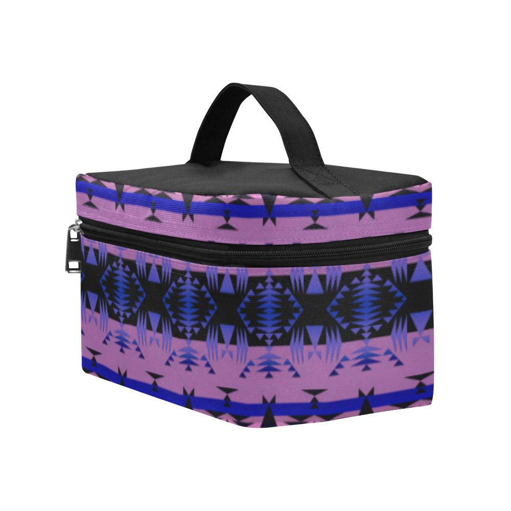 Between the Mountains Purple Cosmetic Bag/Large (Model 1658) Cosmetic Bag e-joyer 