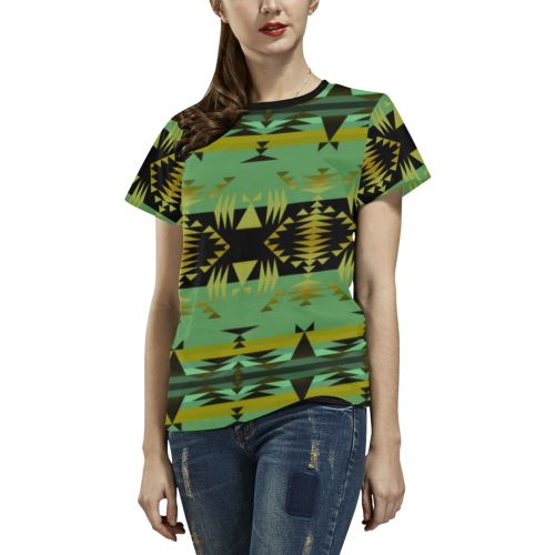 Between the Mountains Sage All Over Print T-shirt for Women/Large Size (USA Size) (Model T40) All Over Print T-Shirt for Women/Large (T40) e-joyer 
