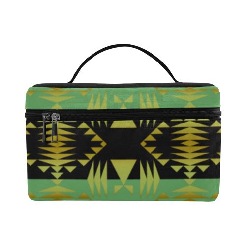 Between the Mountains Sage Cosmetic Bag/Large (Model 1658) Cosmetic Bag e-joyer 