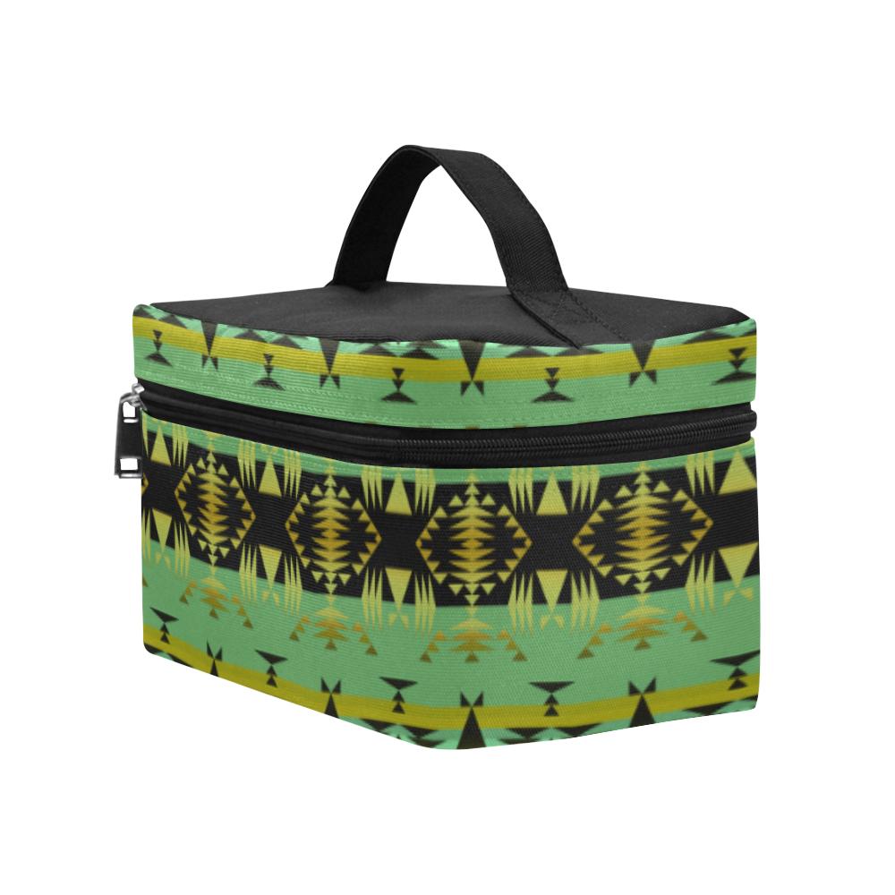 Between the Mountains Sage Cosmetic Bag/Large (Model 1658) Cosmetic Bag e-joyer 