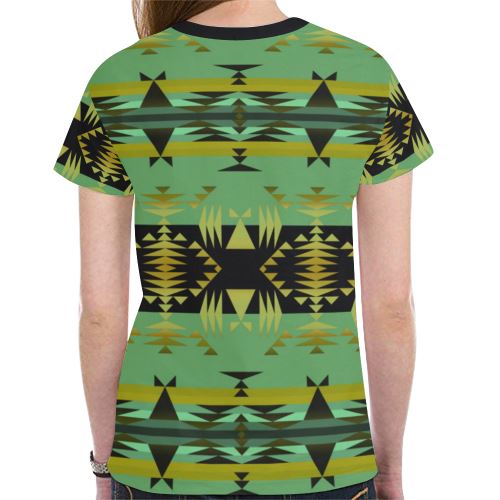 Between the Mountains Sage New All Over Print T-shirt for Women (Model T45) New All Over Print T-shirt for Women (T45) e-joyer 