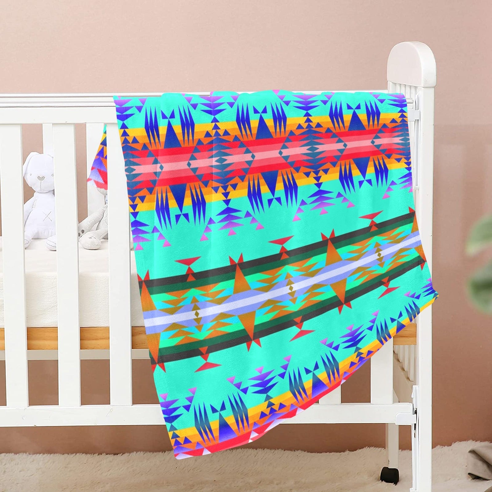 Between the Mountains Spring Baby Blanket 40"x50" Baby Blanket 40"x50" e-joyer 