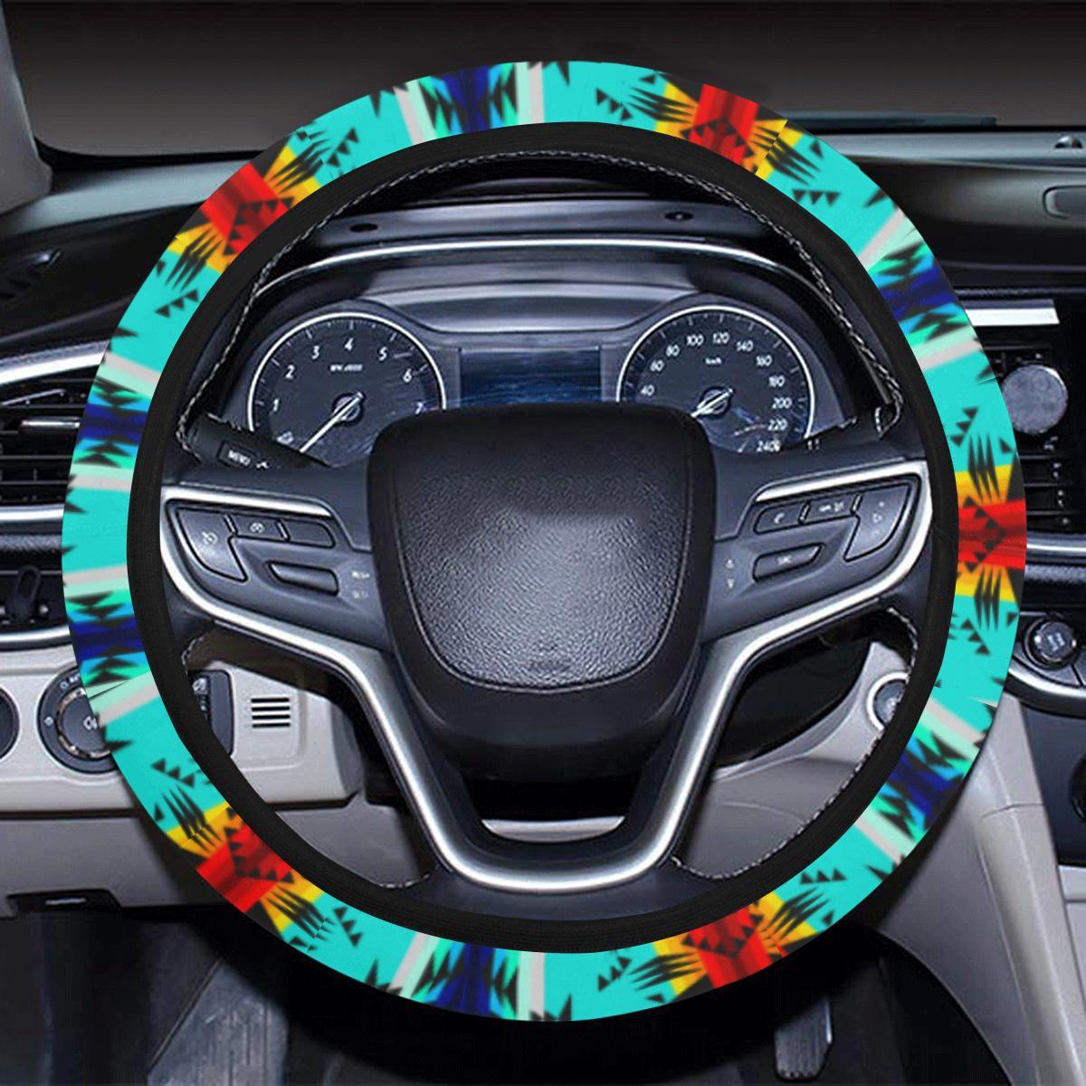 Between the Mountains Steering Wheel Cover with Elastic Edge Steering Wheel Cover with Elastic Edge e-joyer 
