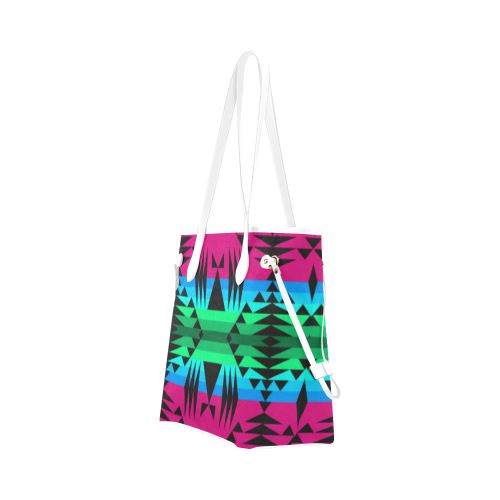 Between the Mountains Sunset Clover Canvas Tote Bag (Model 1661) Clover Canvas Tote Bag (1661) e-joyer 