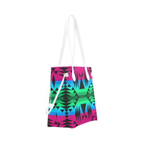 Between the Mountains Sunset Clover Canvas Tote Bag (Model 1661) Clover Canvas Tote Bag (1661) e-joyer 