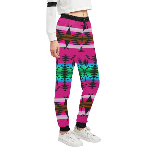 Between the Mountains Sunset Women's All Over Print Sweatpants (Model L11) Women's All Over Print Sweatpants (L11) e-joyer 