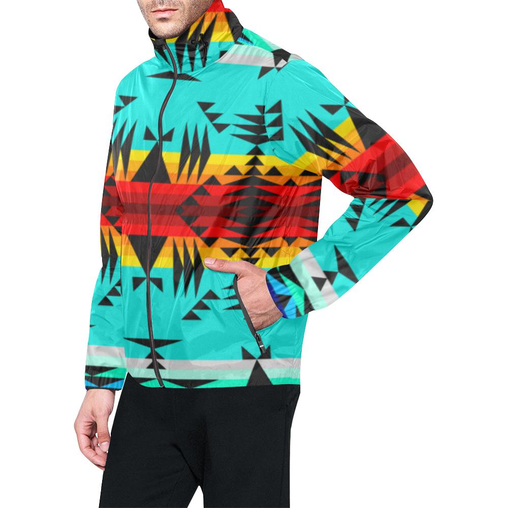 Between the Mountains Unisex All Over Print Windbreaker (Model H23) All Over Print Windbreaker for Men (H23) e-joyer 