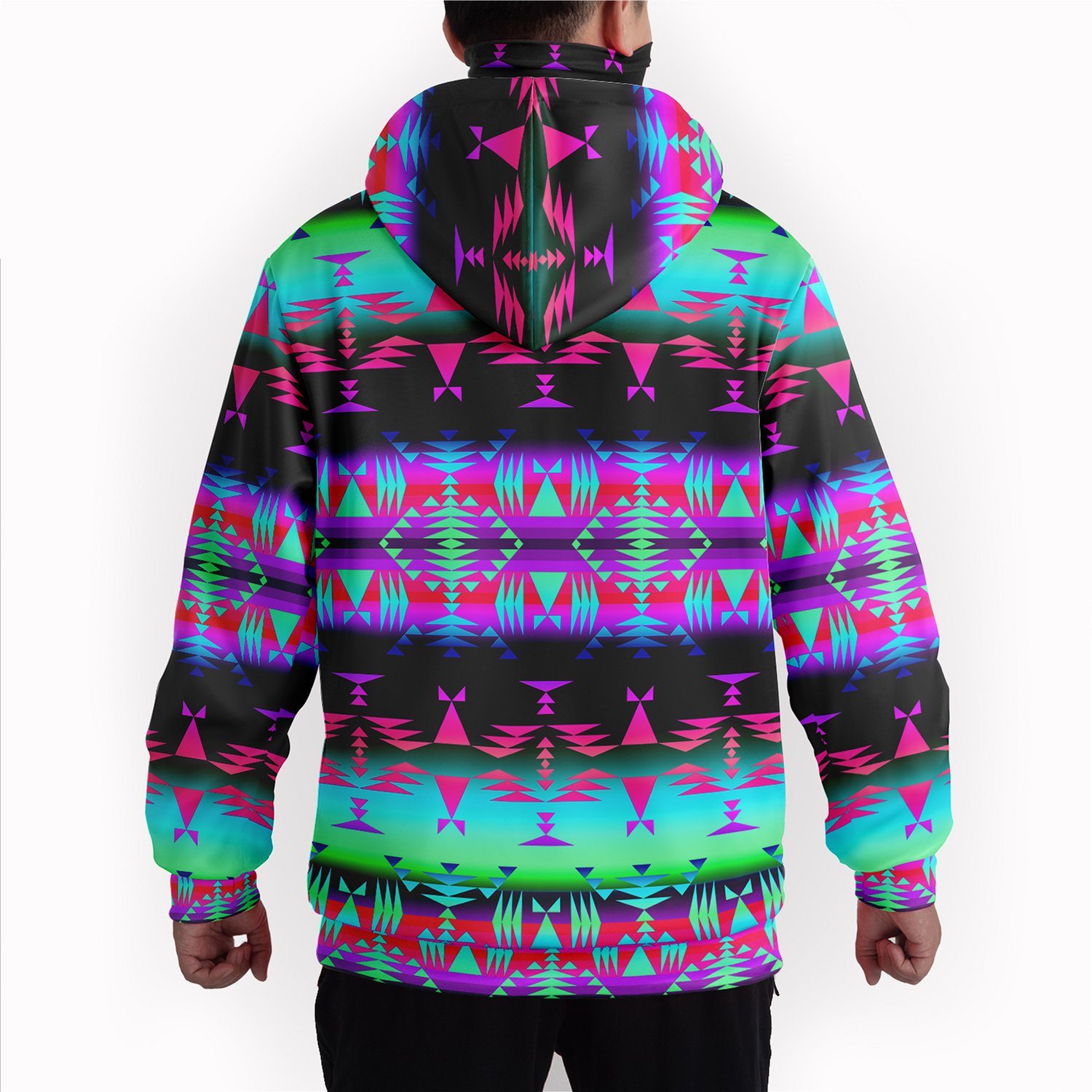 Between the Rocky Mountains Hoodie with Face Cover 49 Dzine 