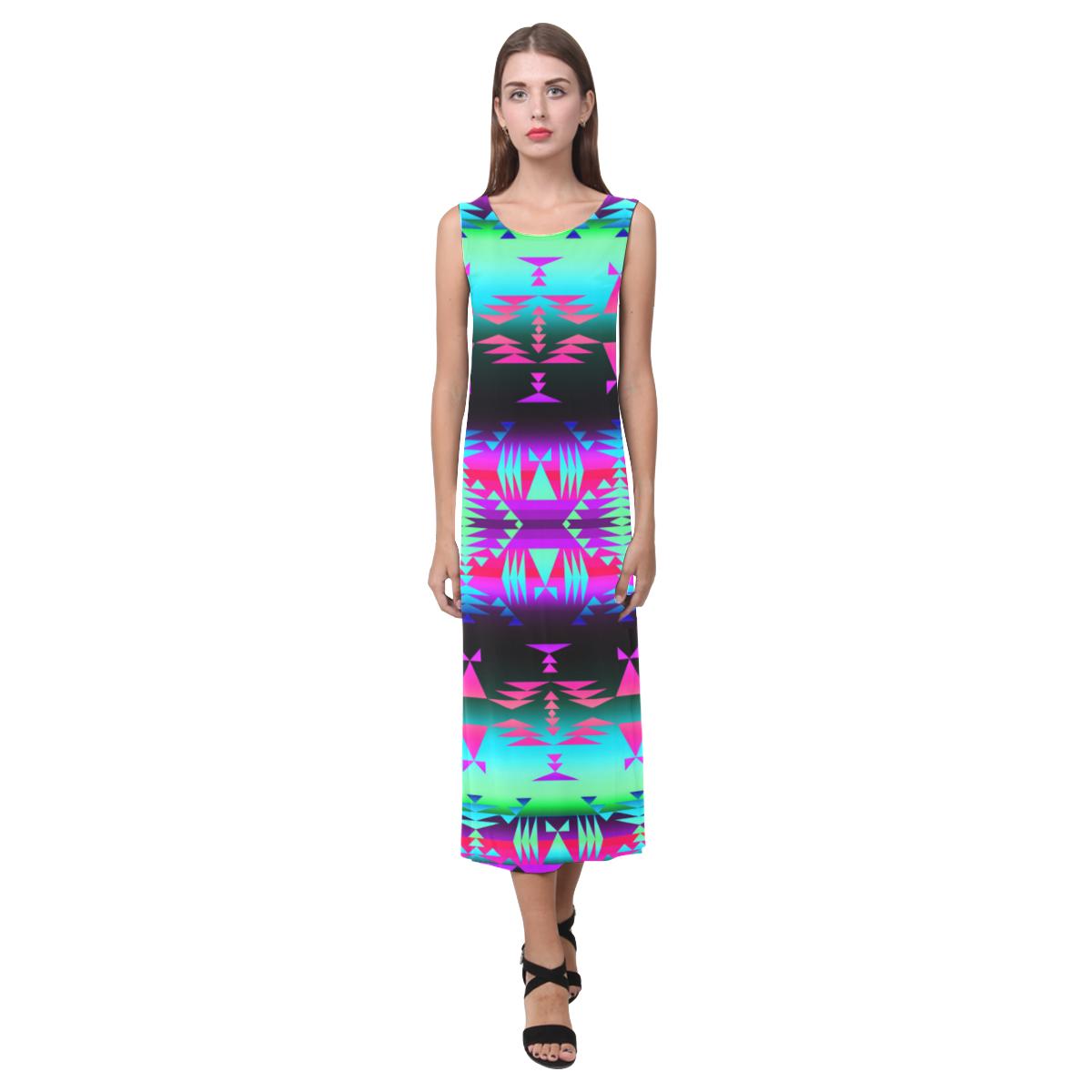 Between the Rocky Mountains Phaedra Sleeveless Open Fork Long Dress (Model D08) Phaedra Sleeveless Open Fork Long Dress (D08) e-joyer 