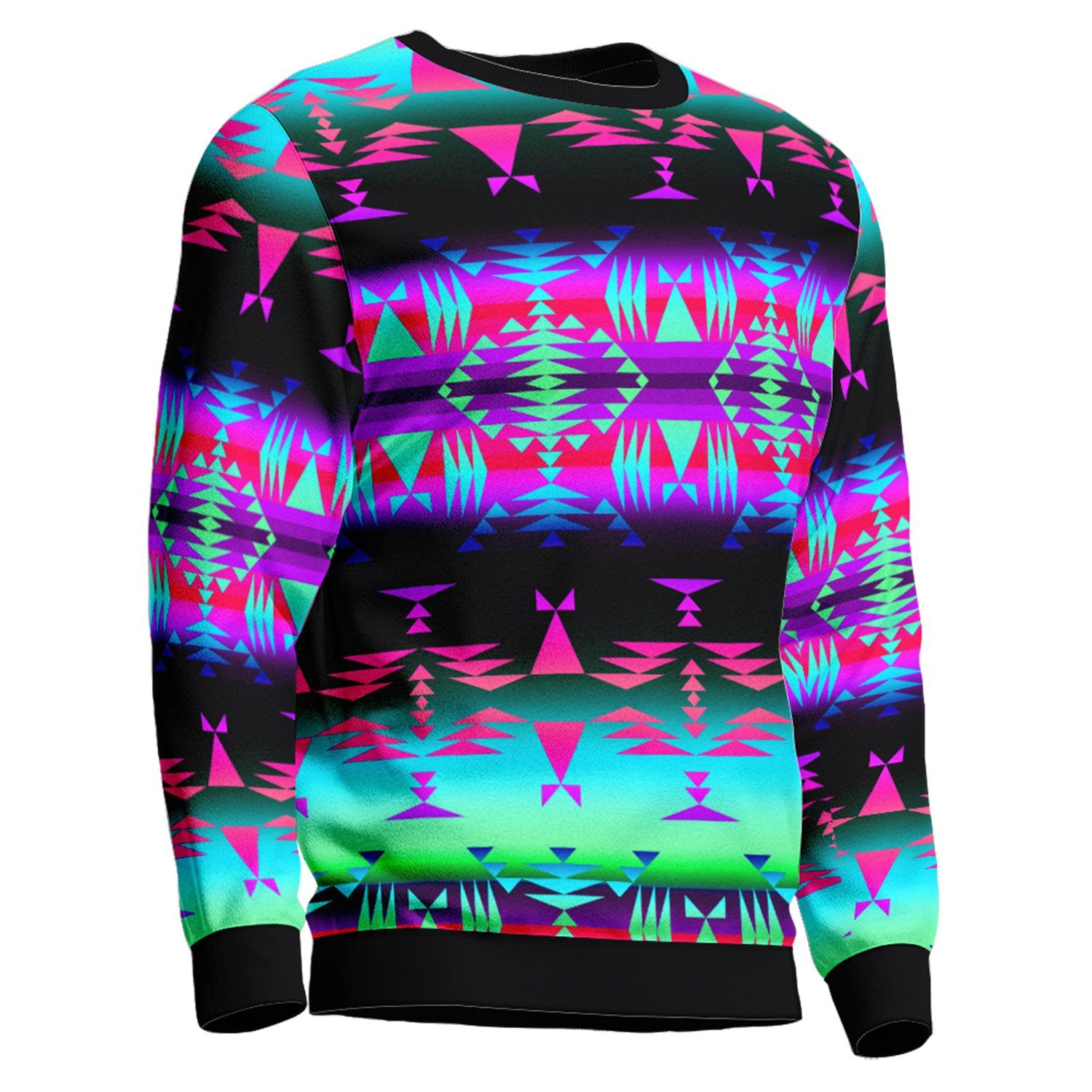 Between the Rocky Mountains Unisex Crewneck Long Sleeve Top 49 Dzine 