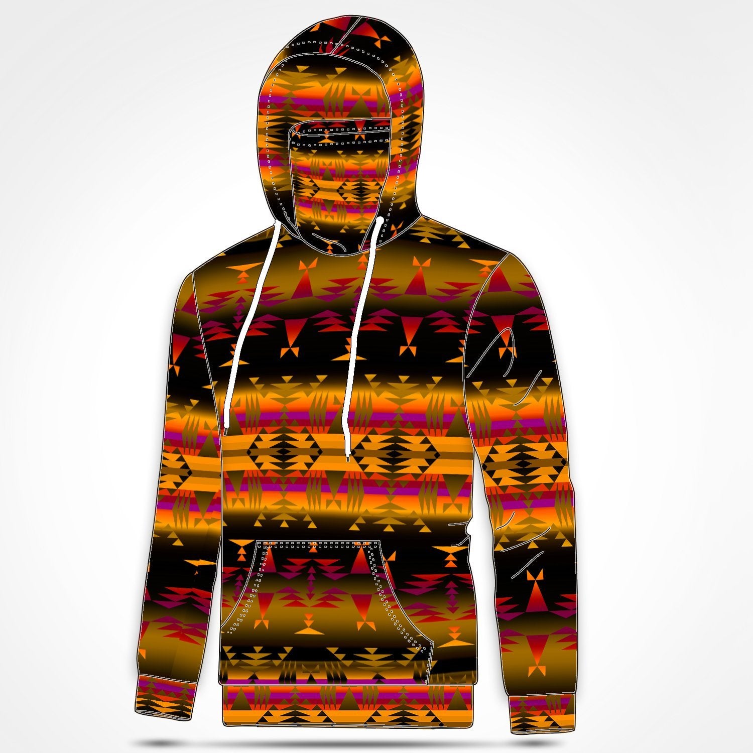 Between the Sierra Mountains Hoodie with Face Cover 49 Dzine 