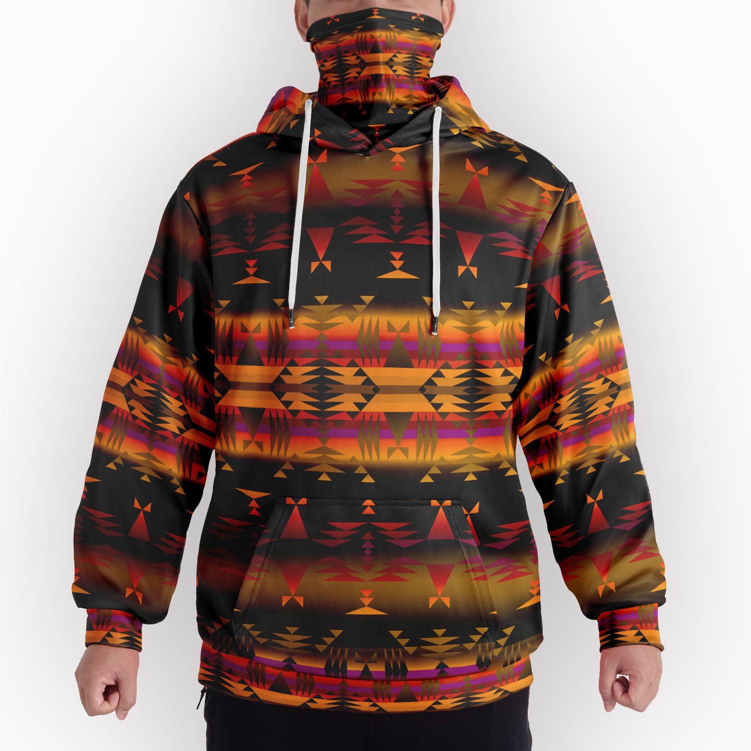 Between the Sierra Mountains Hoodie with Face Cover 49 Dzine 