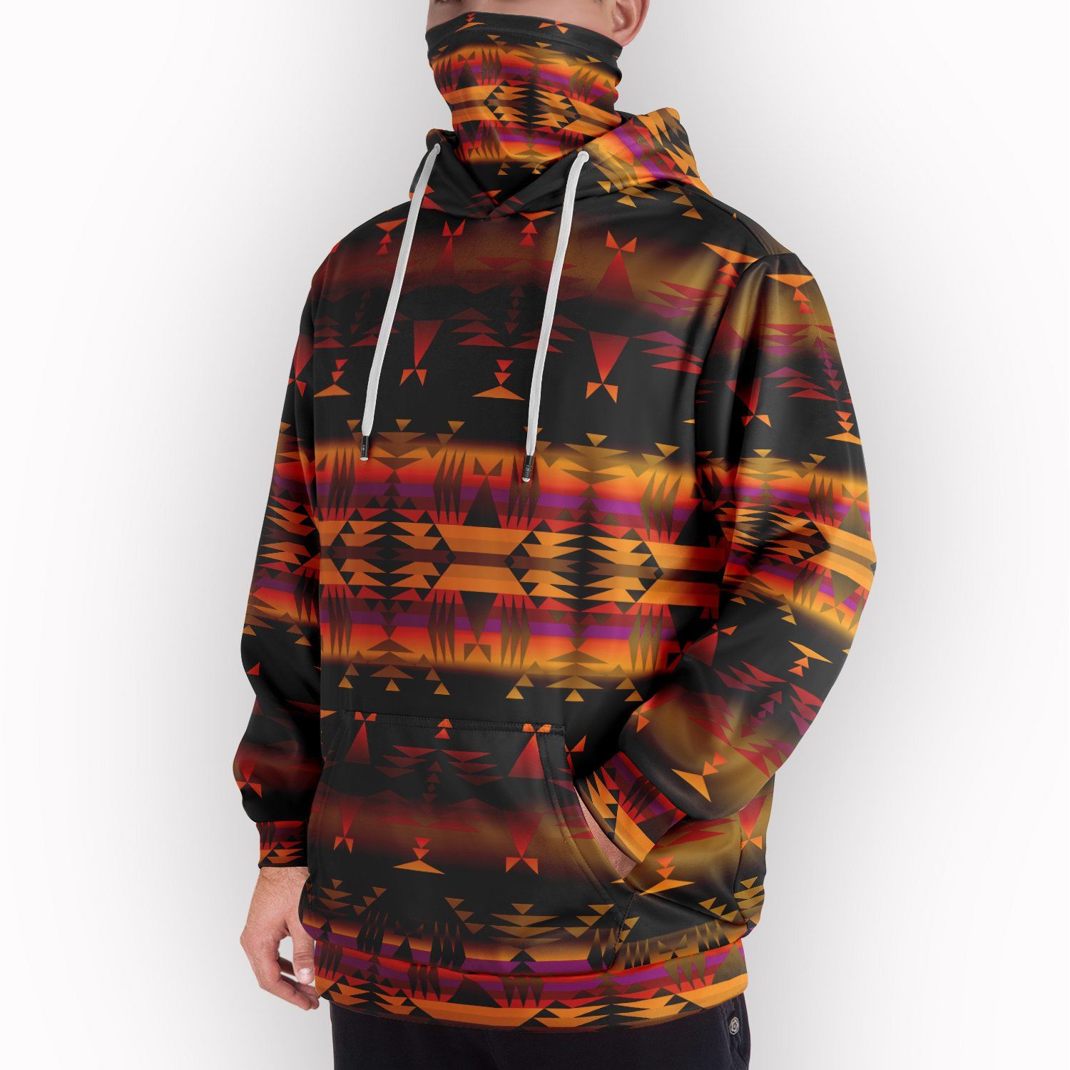 Between the Sierra Mountains Hoodie with Face Cover 49 Dzine 