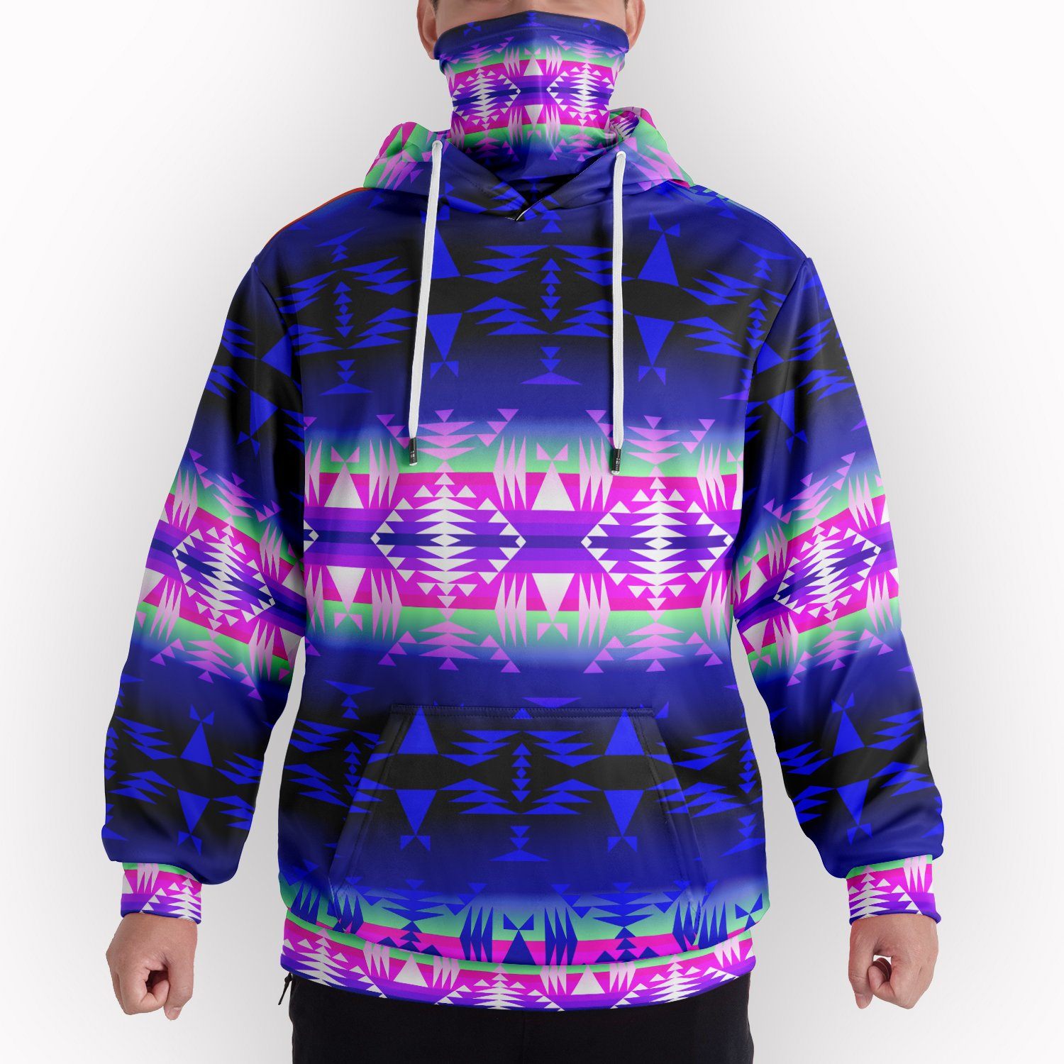 Between the Wasatch Mountains Hoodie with Face Cover 49 Dzine 