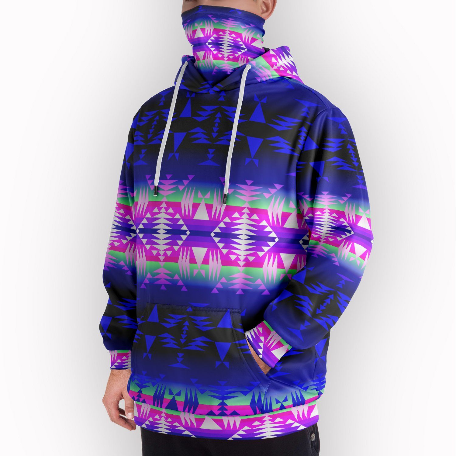 Between the Wasatch Mountains Hoodie with Face Cover 49 Dzine 