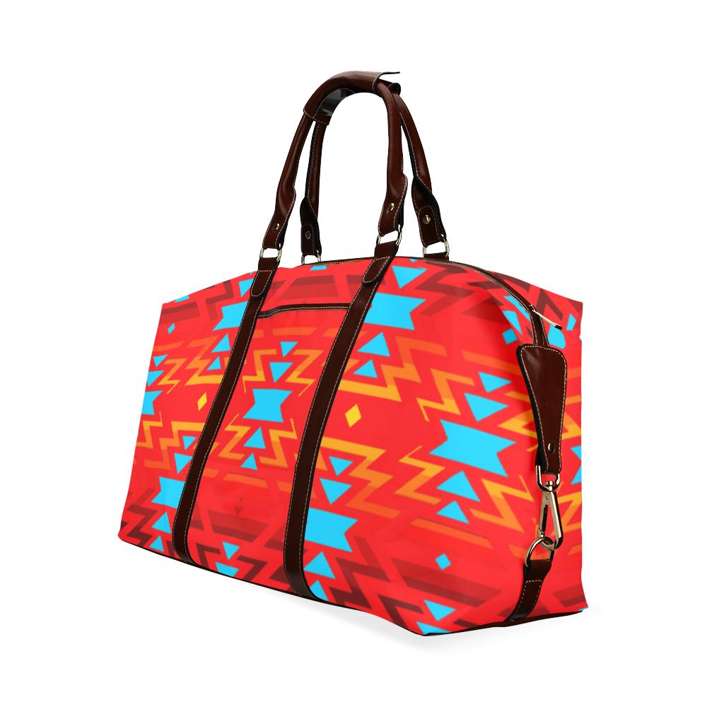Big Pattern Fire Colors and Sky Sierra Classic Travel Bag (Model 1643) Remake Classic Travel Bags (1643) e-joyer 