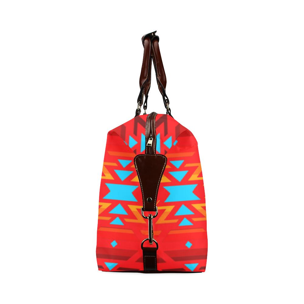 Big Pattern Fire Colors and Sky Sierra Classic Travel Bag (Model 1643) Remake Classic Travel Bags (1643) e-joyer 