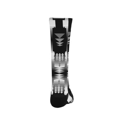 Black and White Fire and Sky Trouser Socks Socks e-joyer 