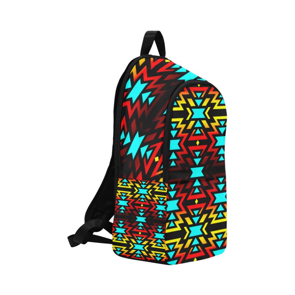 Black Fire and Sky Fabric Backpack for Adult (Model 1659) Casual Backpack for Adult (1659) e-joyer 