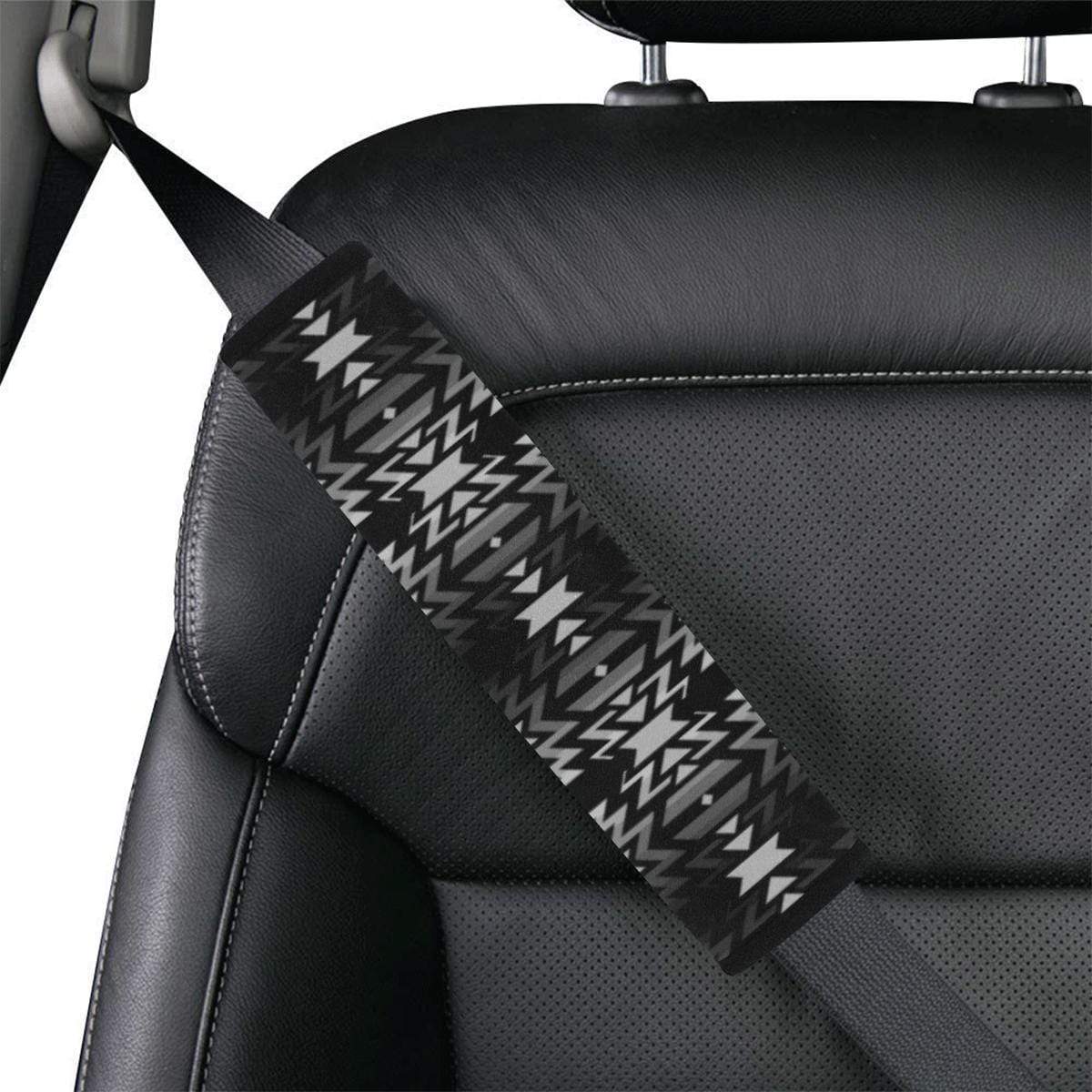Black Fire Black and Gray Car Seat Belt Cover 7''x12.6'' Car Seat Belt Cover 7''x12.6'' e-joyer 