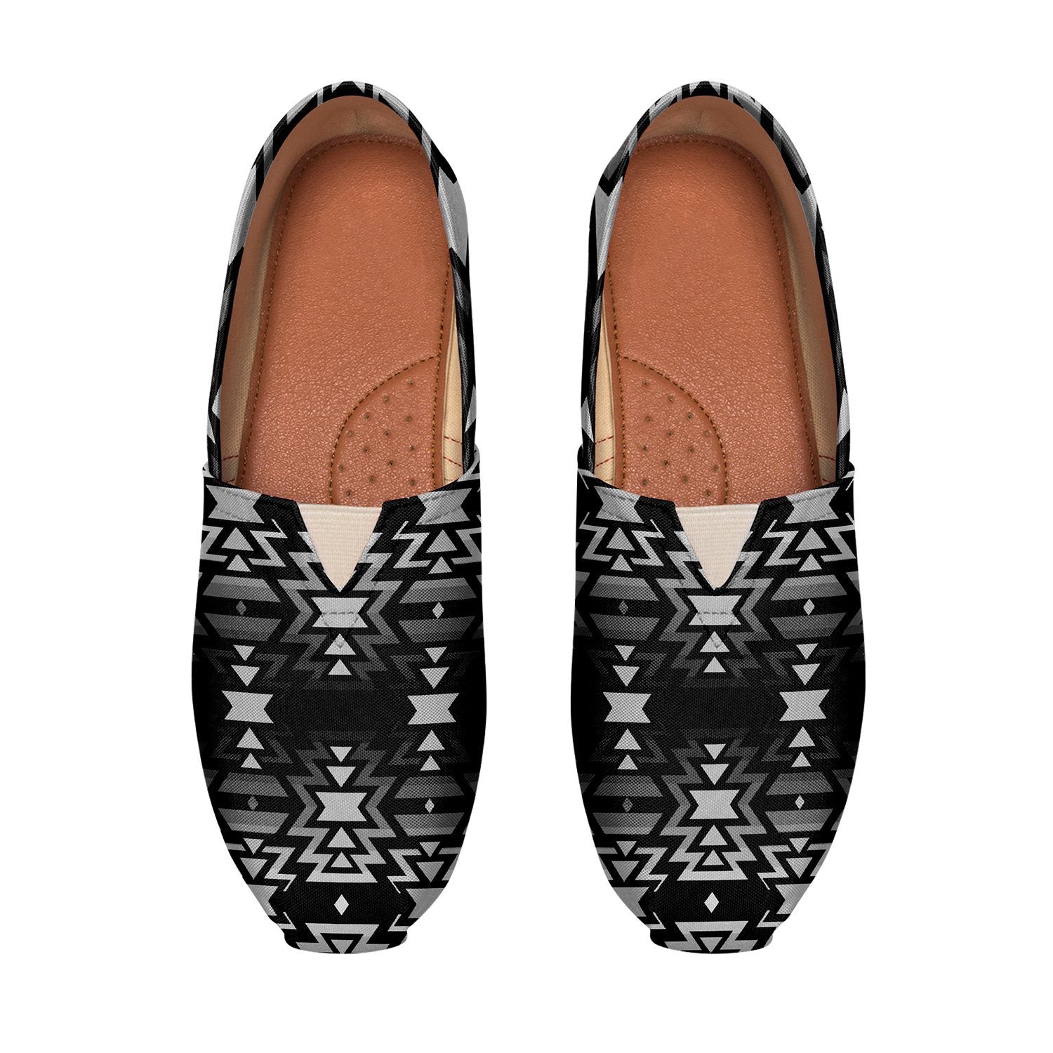 Black Fire Black and White Casual Unisex Slip On Shoe Herman 