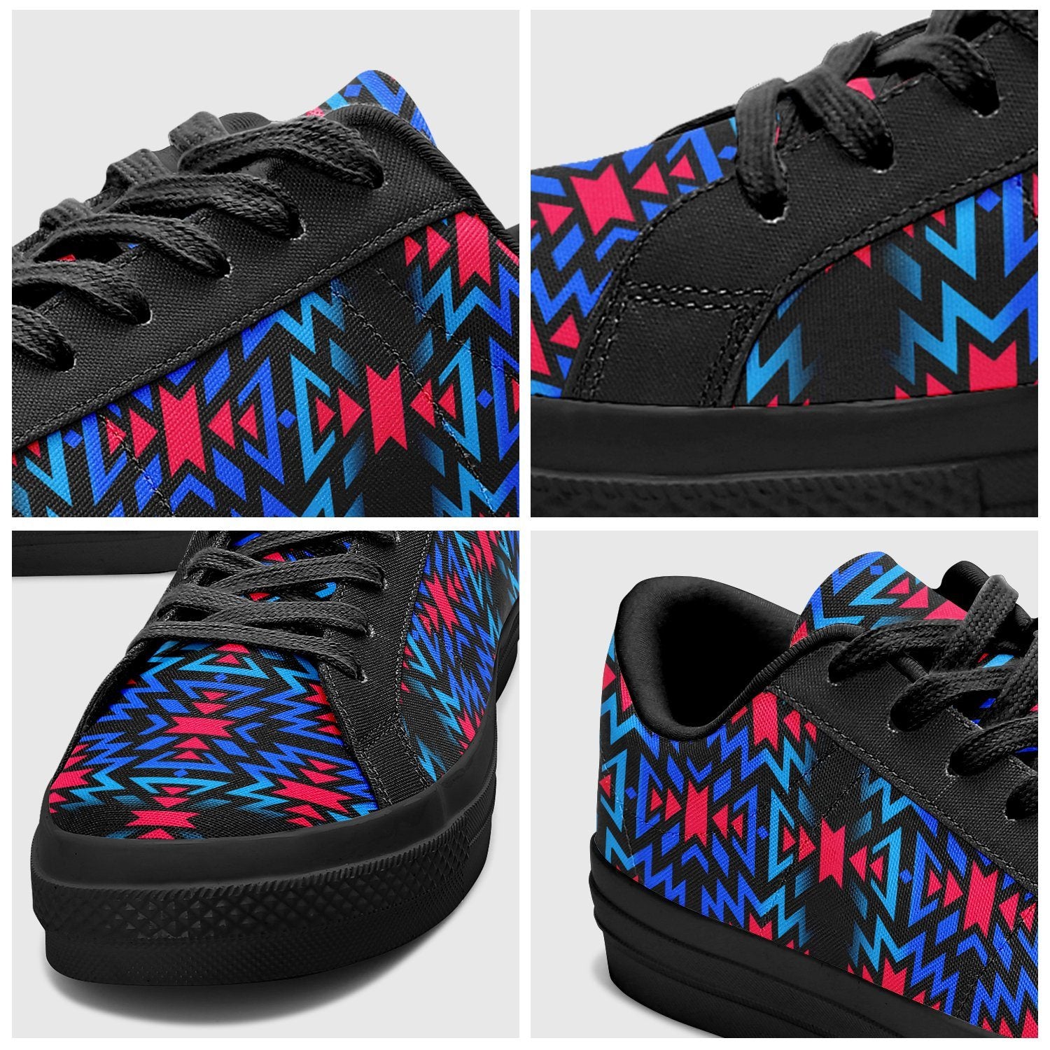 Black Fire Dragonfly Aapisi Low Top Canvas Shoes Black Sole 49 Dzine 