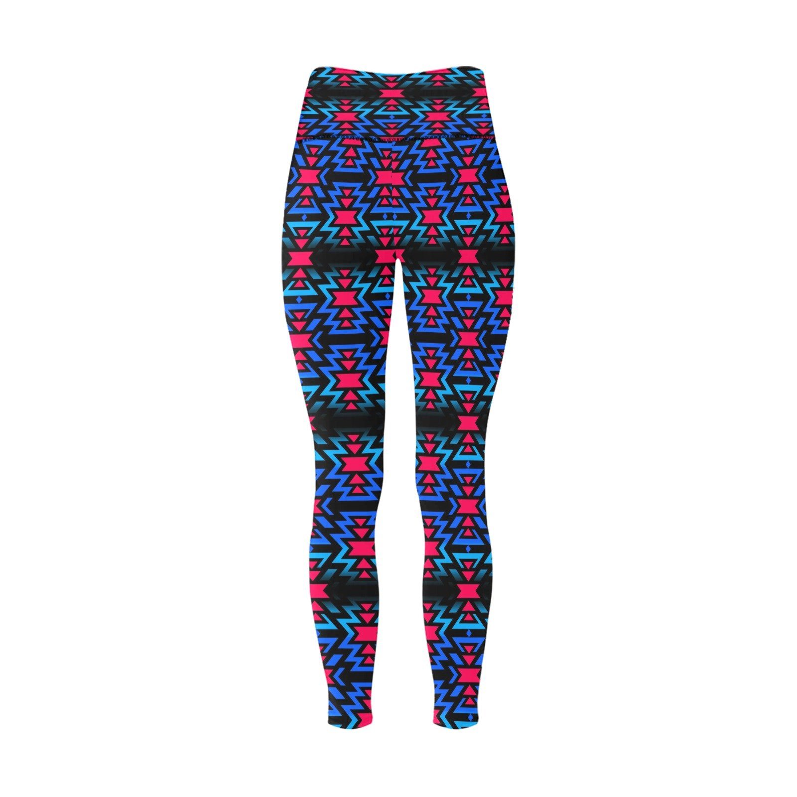 Black Fire Dragonfly All Over Print High-Waisted Leggings (Model L36) High-Waisted Leggings (L36) e-joyer 