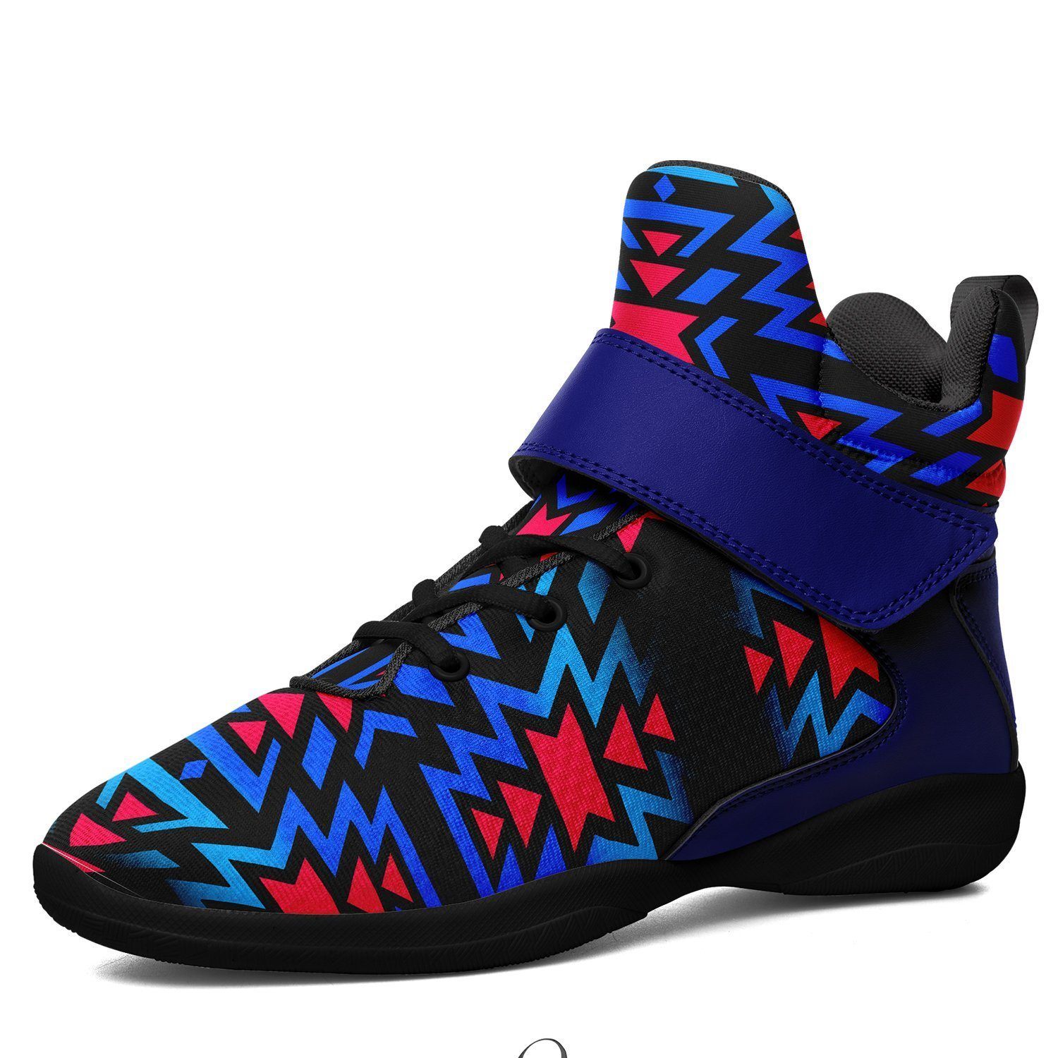 Black Fire Dragonfly Ipottaa Basketball / Sport High Top Shoes - Black Sole 49 Dzine US Men 7 / EUR 40 Black Sole with Blue Strap 