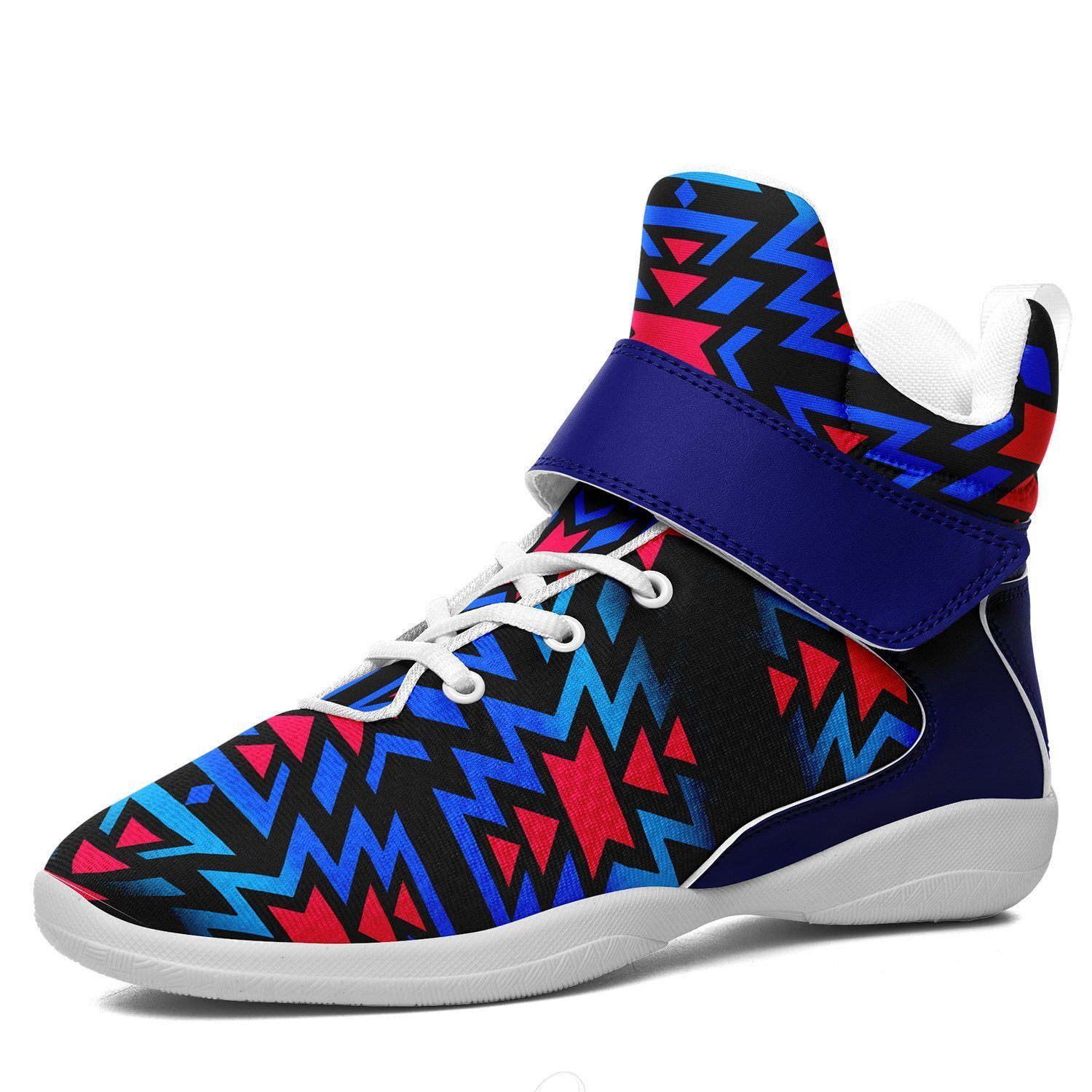 Black Fire Dragonfly Ipottaa Basketball / Sport High Top Shoes - White Sole 49 Dzine US Men 7 / EUR 40 White Sole with Blue Strap 