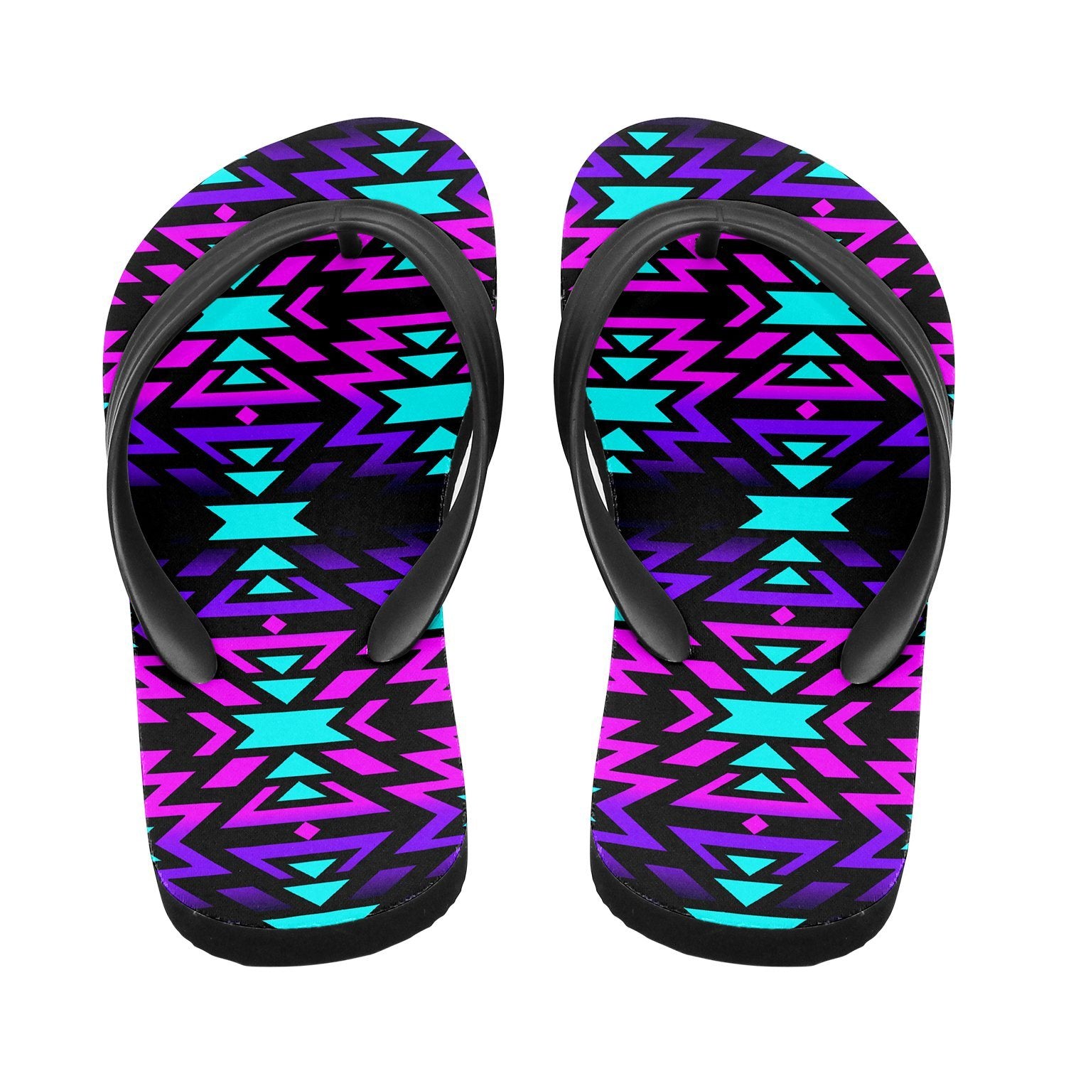 Black Fire Winter Sunset Flip Flops 49 Dzine 