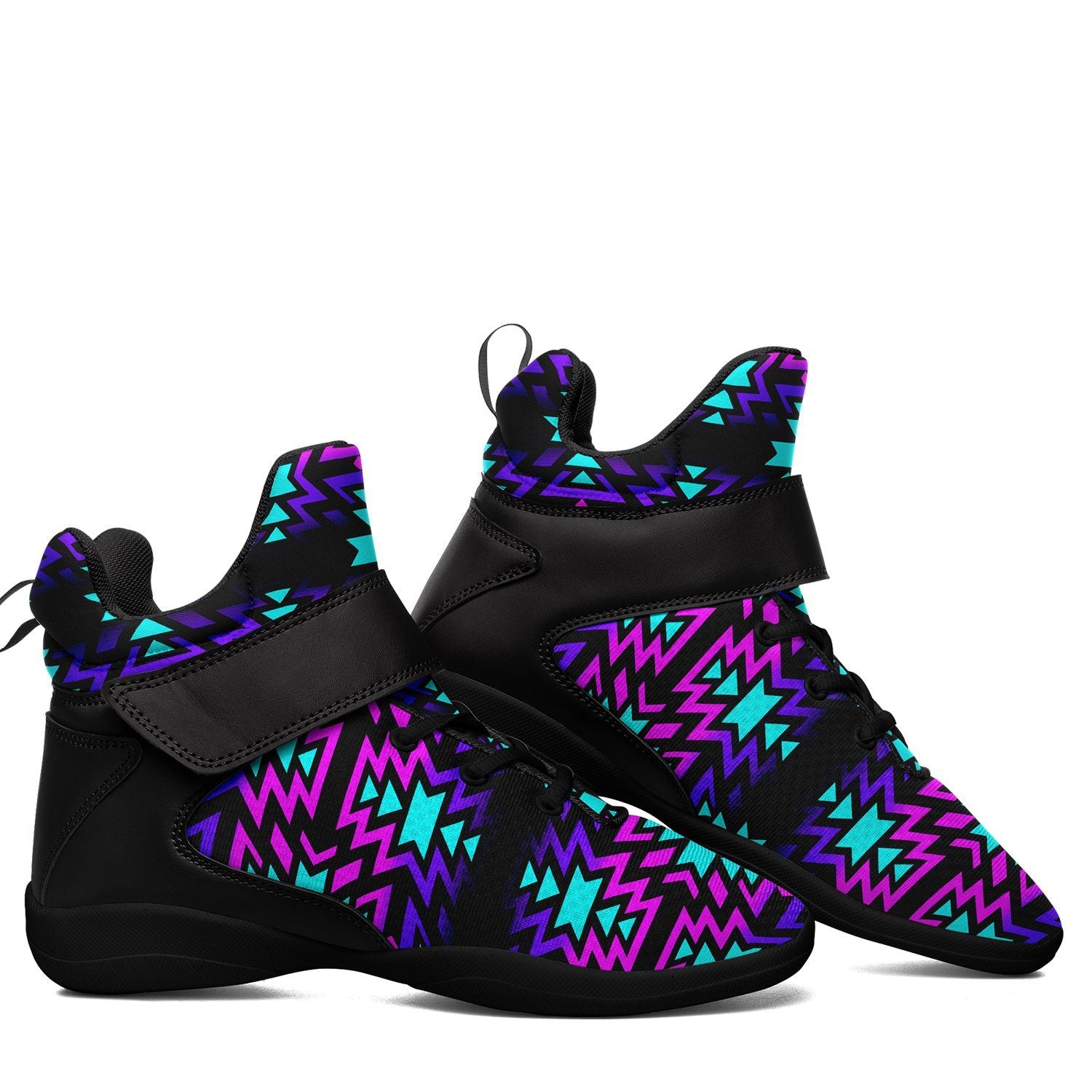 Black Fire Winter Sunset Ipottaa Basketball / Sport High Top Shoes 49 Dzine 