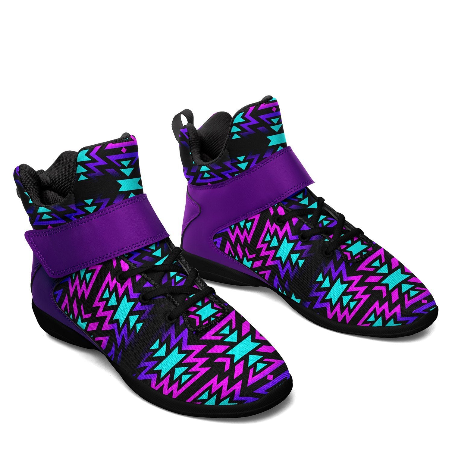 Black Fire Winter Sunset Ipottaa Basketball / Sport High Top Shoes 49 Dzine 