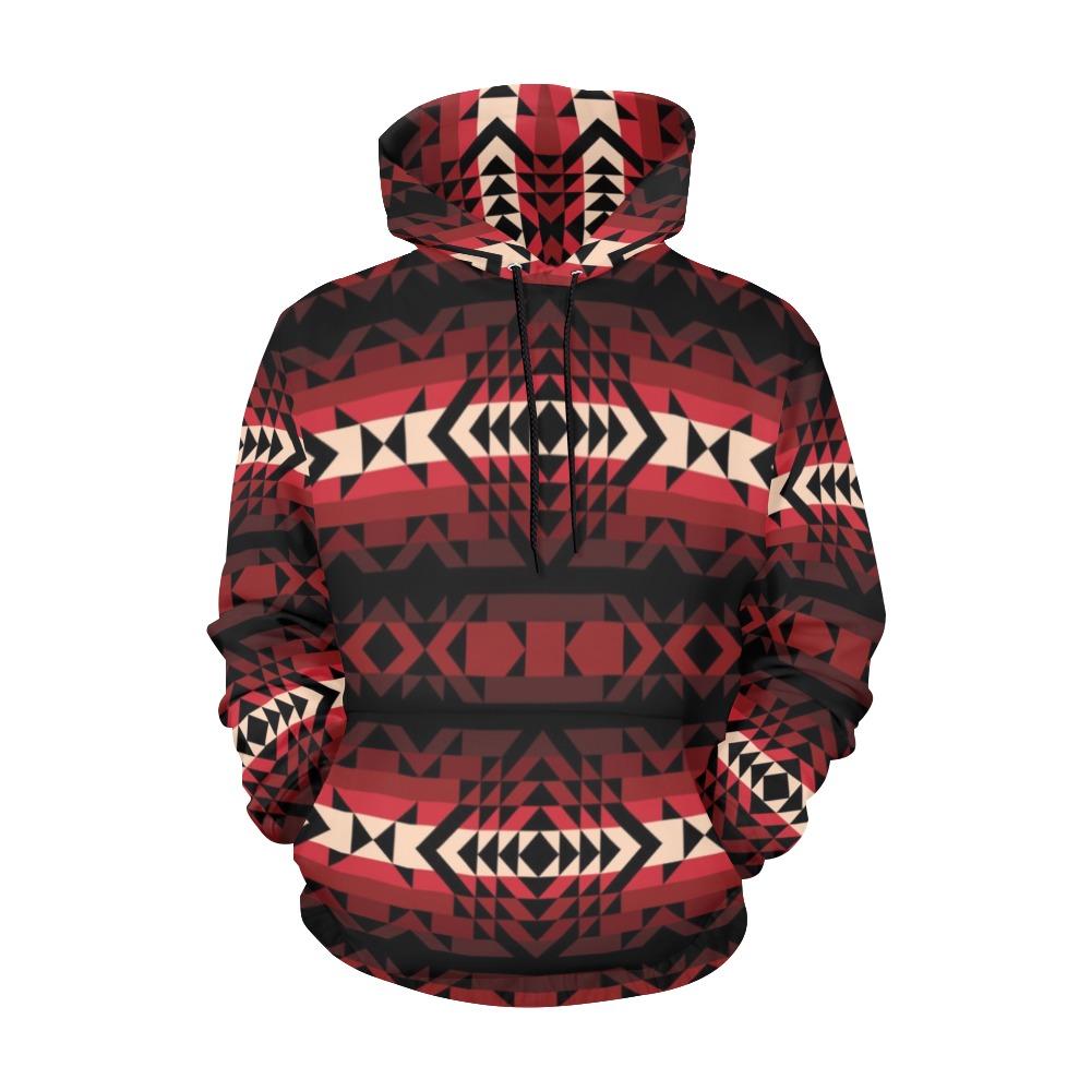 Black Rose All Over Print Hoodie for Women (USA Size) (Model H13) All Over Print Hoodie for Women (H13) e-joyer 