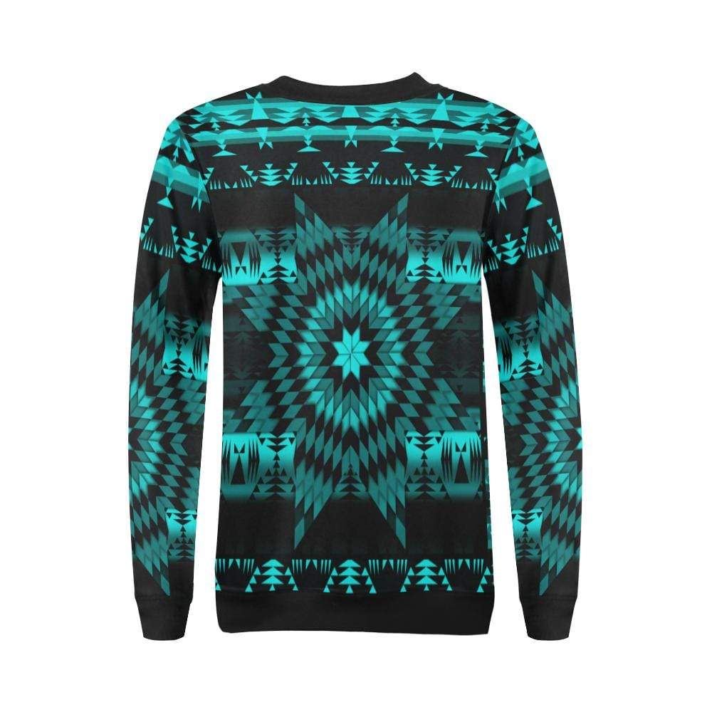 Black Sky Star All Over Print Crewneck Sweatshirt for Women (Model H18) Crewneck Sweatshirt for Women (H18) e-joyer 