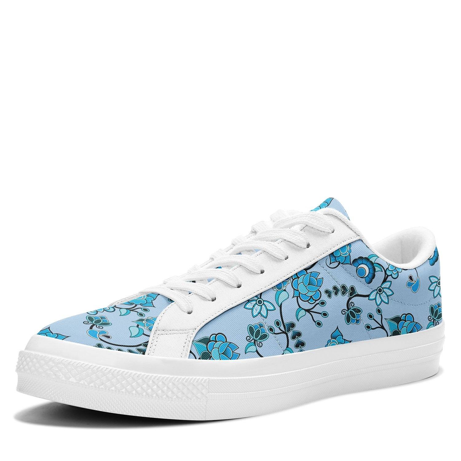 Blue Floral Amour Aapisi Low Top Canvas Shoes White Sole aapisi Herman 