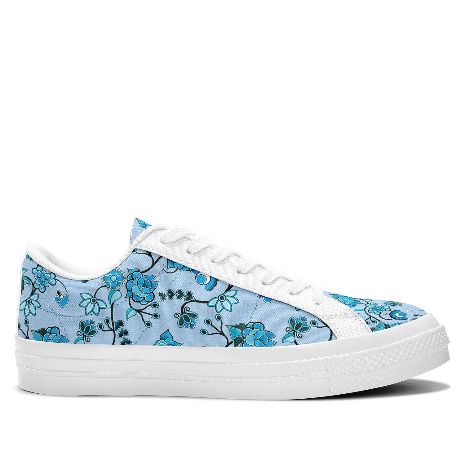 Blue Floral Amour Aapisi Low Top Canvas Shoes White Sole aapisi Herman 