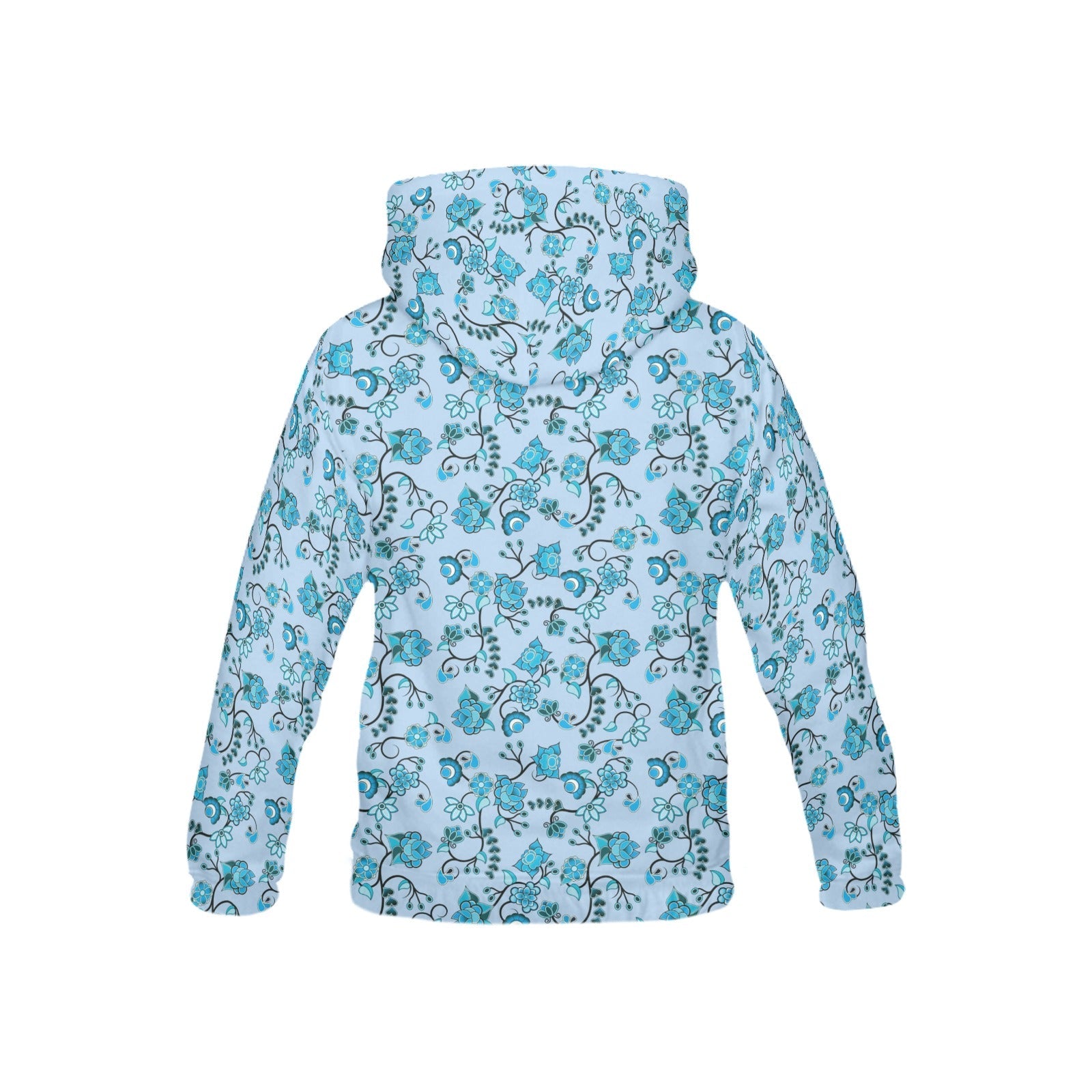 Blue Floral Amour All Over Print Hoodie for Kid (USA Size) (Model H13) All Over Print Hoodie for Kid (H13) e-joyer 