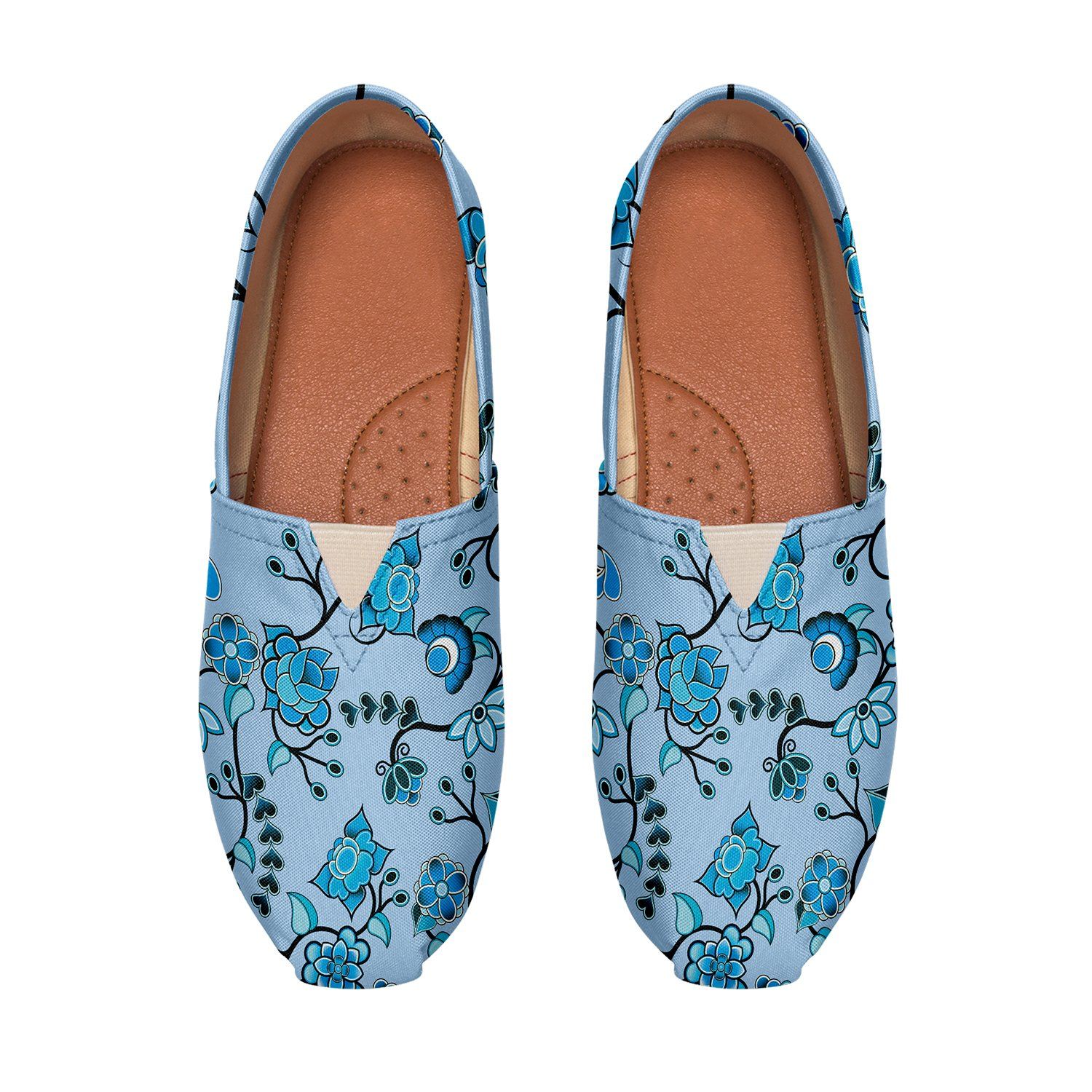 Blue Floral Amour Casual Unisex Slip On Shoe Herman 