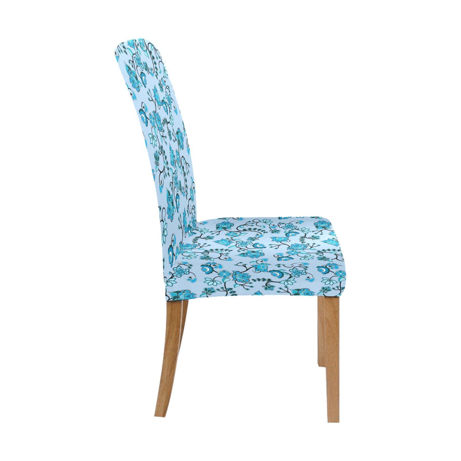 Blue Floral Amour Chair Cover (Pack of 6) Chair Cover (Pack of 6) e-joyer 